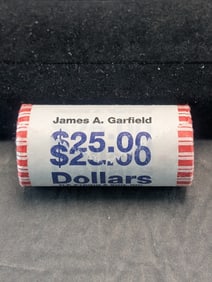 2011 James A. Garfield Presidential Dollars, Original Government Fancy Wrapped $25 Roll