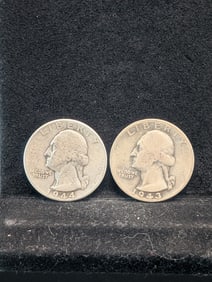 1943 & 1944 - 90% Silver Washington Quarters