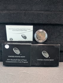 2014-D U.S. Baseball Hall Of Fame Commemorative Half Dollar- Concaved Coin