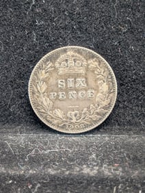 *BETTER DATE* 1908 Great Britain 6 Silver Pence