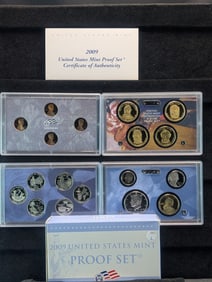 2009-S U.S. Mint Proof Set, 18 Coin Set w/Bicentennial Cents, DC & US Territories Quarters,