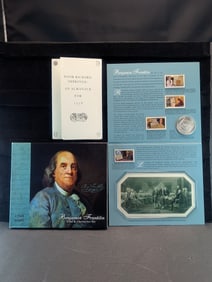 2006-P UNC Benjamin Franklin Commem Silver Dollar & Chronicles Set in OGP w/ COA