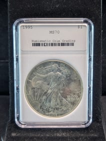 1995 American Silver Eagle - NCG Cert. MS70