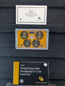 2011-S U.S. Mint Presidential One Dollar Coin Proof Set