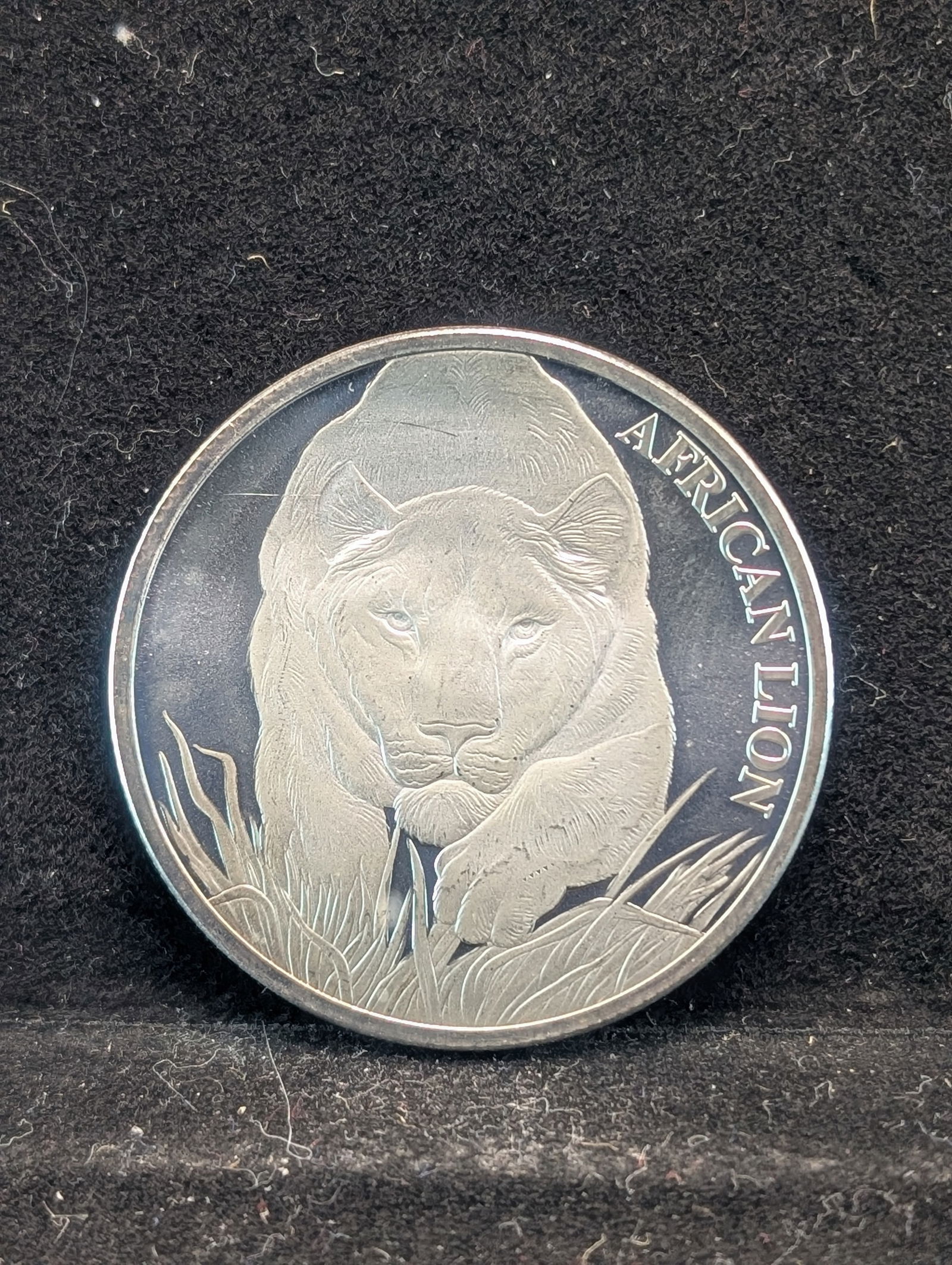 1 Oz. .999 FINE SILVER African Lion Designed Coin (1 of 2)