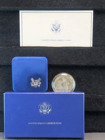 1986-S PROOF U.S. Liberty Commem Silver Dollar in OGP w/ COA
