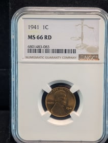 1941 Lincoln Wheat Cent - NGC MS66 RD