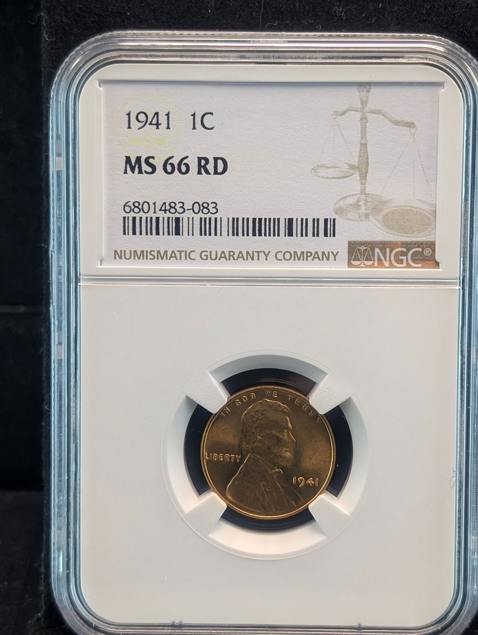1941 Lincoln Wheat Cent - NGC MS66 RD (1 of 3)