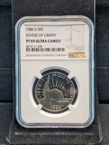 1986-S PROOF Statue of Liberty Half Dollar - NGC PF69 ULTRA CAMEO