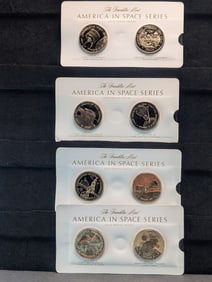 Grab Bag of Various America in Space Bronze Commem Medals in Display Cards