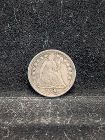 1856 w/ Stars Seated Liberty Half Dime **VF+**