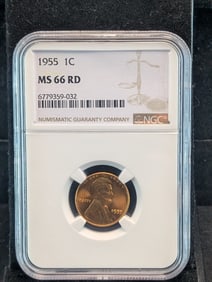 1955 Lincoln Wheat Cent - NGC MS66 RD *Poor Mans Double Die*