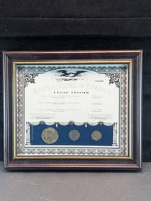 United States of America Legal Tender Coin Collection in Display Frame