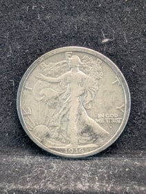 1916-D (Obverse "D") Walking Liberty Half Dollar - First Year of Issue