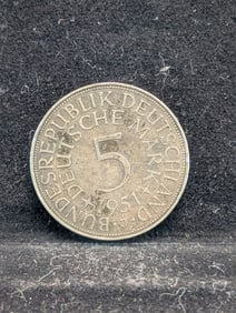 1951-J Germany 5 Silver Marks