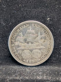 1893 Columbian Exposition Silver Half Dollar