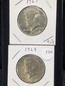 1967/1968-D 40% Silver Kennedy Half Dollars