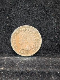 1888 Indian Head Cent. High Grade. FULL Liberty, FOUR Diamonds