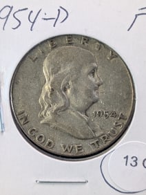 1954-D Silver Franklin Half Dollar - 90% Silver