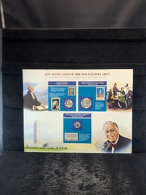 90% Silver Coins of 1958 Philadelphia Mint. Contains Roosevelt Dime, Washington Quarter, Franklin