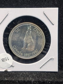 1967 Canada 50% Silver Dollar. GEM BU