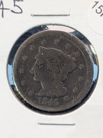 1845 Braided Hair Large Cent