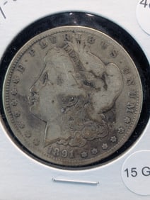 1891 CC Morgan Silver Dollar. Tough CC Mint