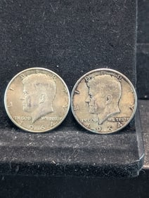 2-1964 Kennedy Half Dollar. 90% Silver