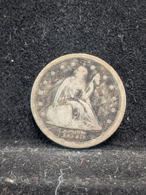 1875-S Seated Liberty 20c. RARE Type Coin. Low Mintage. Nice Details