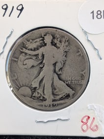 1919 Walking Liberty 50c. 90% Silver