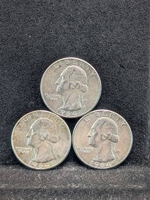 3-1964-D UNC 90% Silver