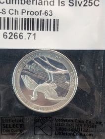 2018-S Proof Cumberland Island Silver Quarter. Littleton Coin Co.