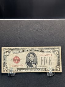 1928D $5 "Red Seal" bank Note