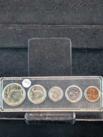 1964 Silver Set in Plastic Holder. 3-90% Silver Coins