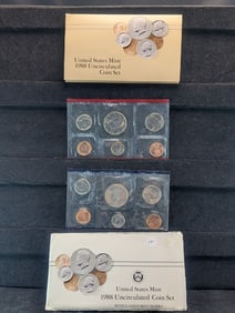1988 P&D US Mint Unc. Coin Set. OGP