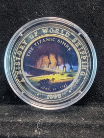 1998 Republic of Somalia 25 Shillings Coin. Titanic