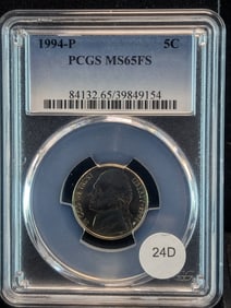 1994-P Jefferson Nickel. PCGS MS65 FULL STEPS
