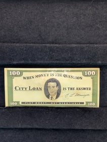 1940's City Loan Bank Play Money From Lima, Ohio