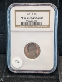 2001-S Jefferson Nickel. NGC PF69 Ultra Cameo