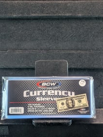 100 BCW Currency Sleeves, New/Sealed