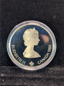 1986 Canada Olympic Winter Games 92.5% Silver $20 Coin (ASW One Troy Ounce)