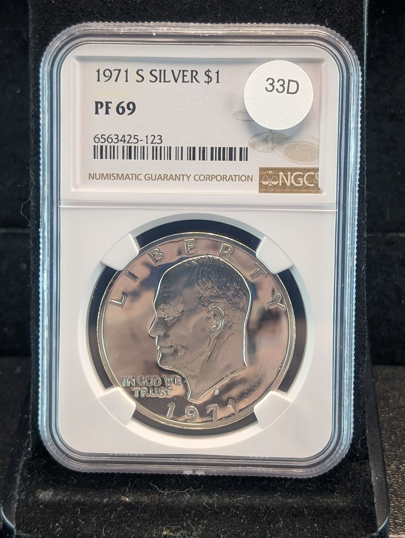 1971 S Silver Ike Dollar. NGC PF69 (1 of 2)