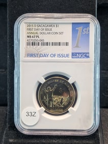 2015-D MS67 PL Sacagawea Dollar, (Graded by NGC)