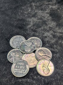 8- 1943 Lincoln Steel Cents, High Grades