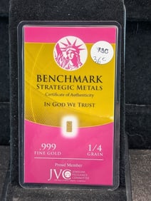 .999 Fine Gold, Wealth You Can Hold 0.25 grain, Sealed-New!