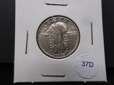 1928-D Standing Liberty 25. 90% Silver. HIGH Grade. Lustrous