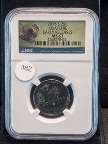 2015-S MS67 "Kisatchie" Louisianna NP Qtr., (Graded by NGC)