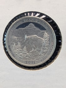2011-S National Park 90% Silver Quarter- Glacier MT