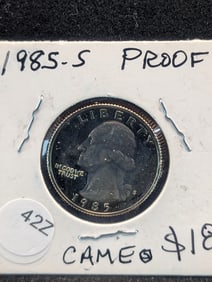1985-S "Proof" Cameo Quarter