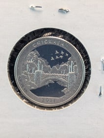2011-S National Park 90% Silver Quarter- Chickasaw Ok